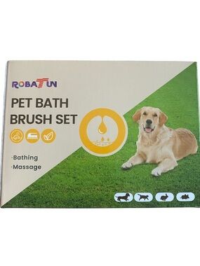 Robatun Pet Bath Brush Set - New in box